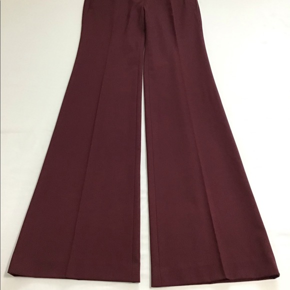 Theory Burgundy Demitria Good Wool Mid Rise Pants New With Tag 
Size 0 - Picture 5 of 14